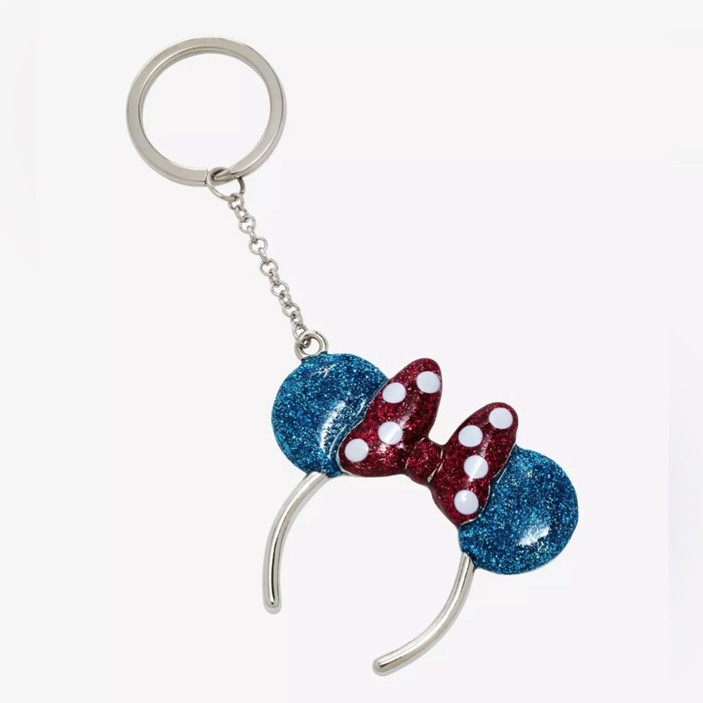 Disney Minnie Mouse 3D glitter ear Keychain